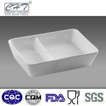 4.25" Rectangular porcelain serving dish for restaurant